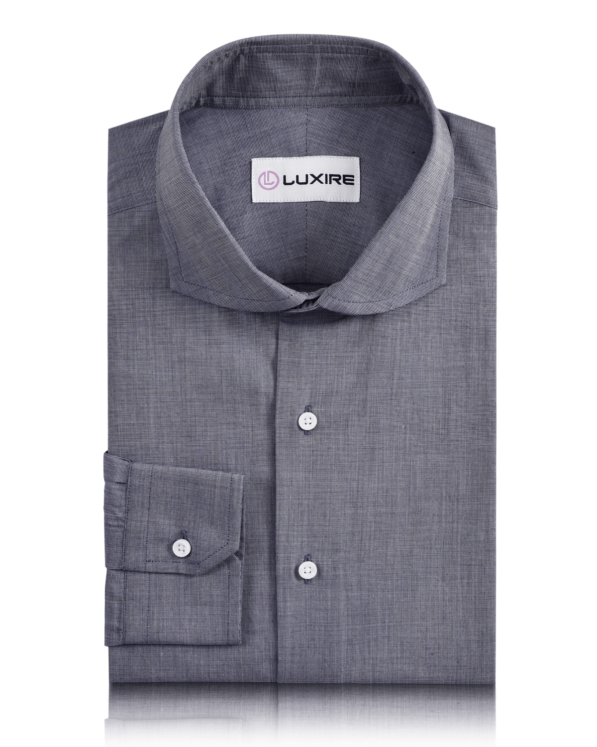 Navy End On End Dress Shirt - 1