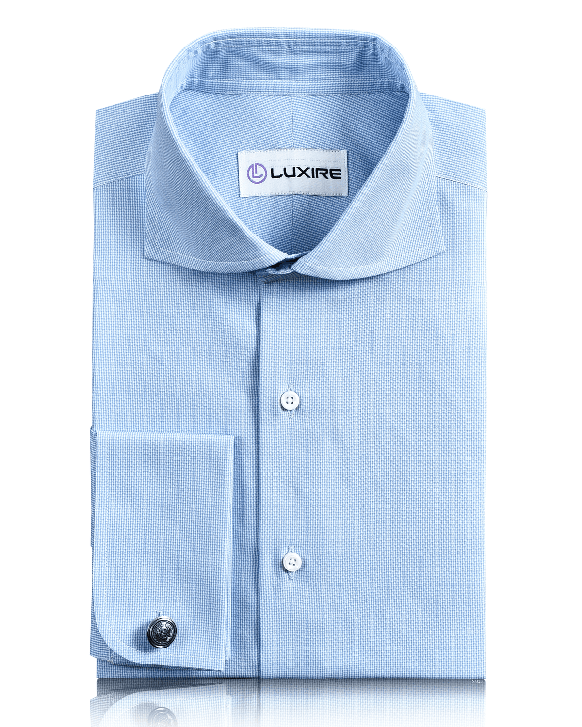 Light Blue Houndstooth Shirt - 1