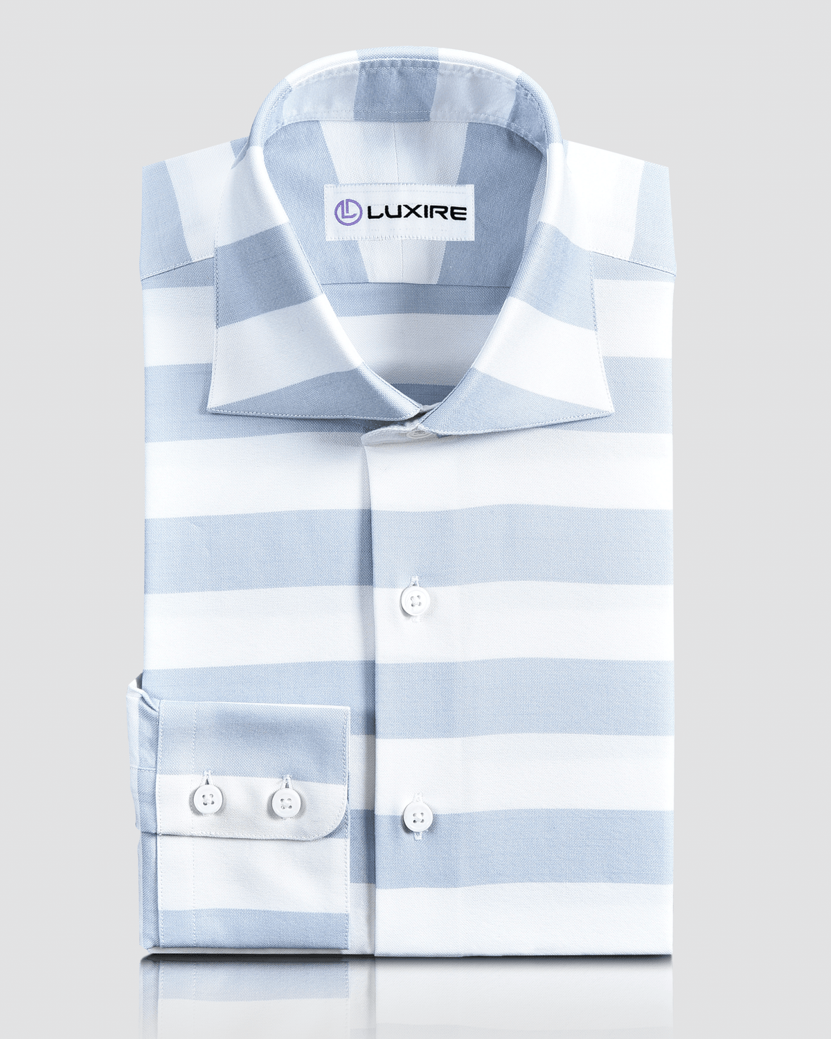 Blue White Horizontal Stripes - 1