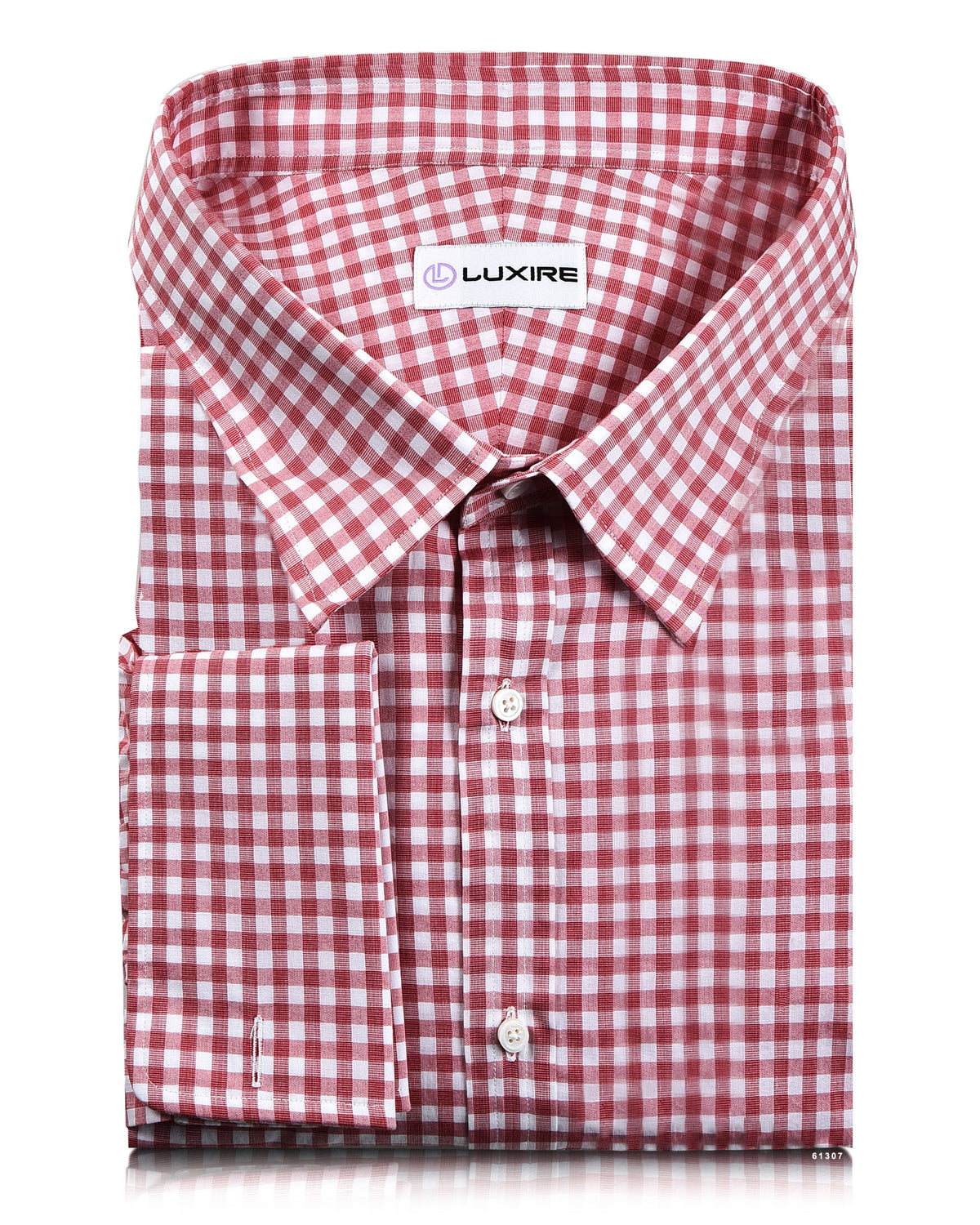 Red End on End Gingham Checks - 1