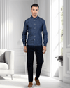 Dark Blue Denim Shirt