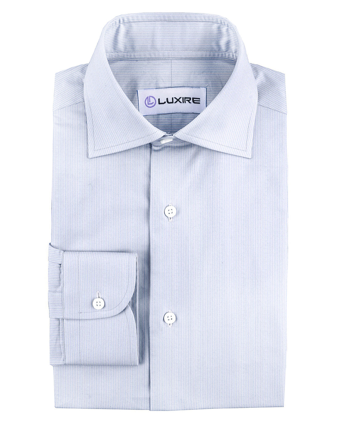 Blue Pinstripes Dress Shirt - 1