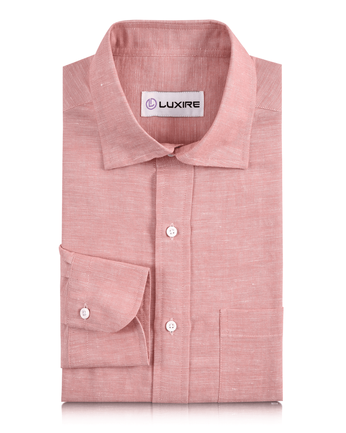Cotton Linen: Plain Red Chambray - 1