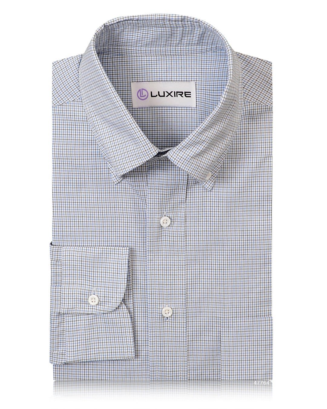 Blue Brown Tattersall Checks - 1