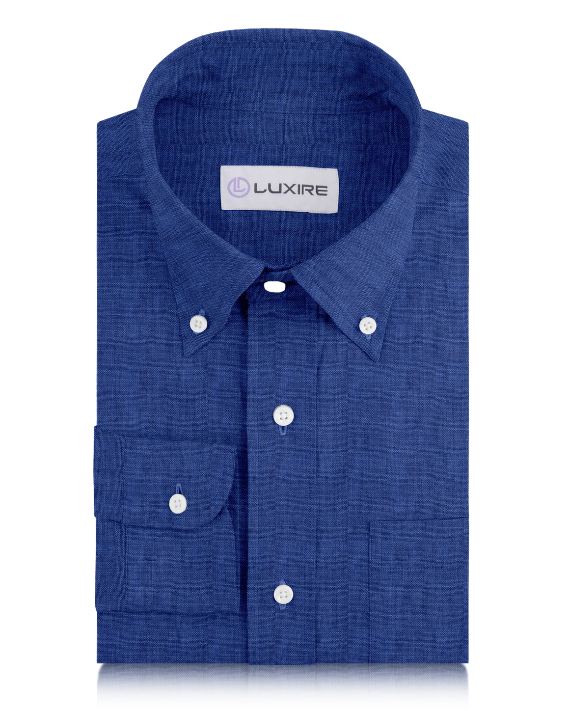 Linen: Plain Mid Blue - 1