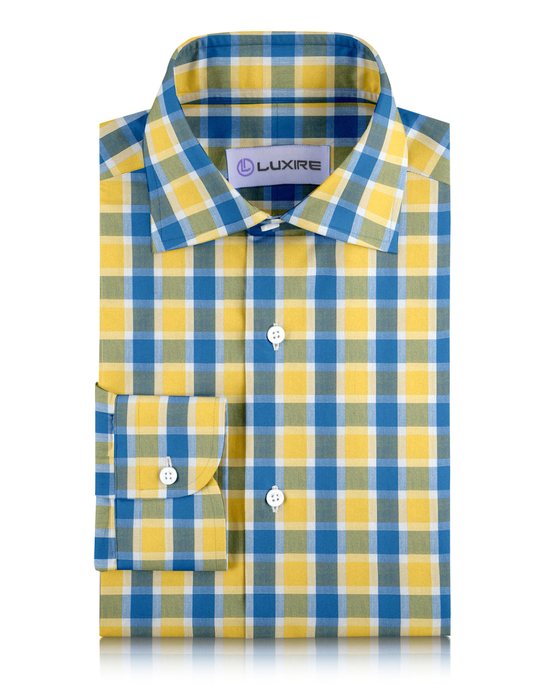 Friday Shirt:Blue Yellow Tattersall - 1