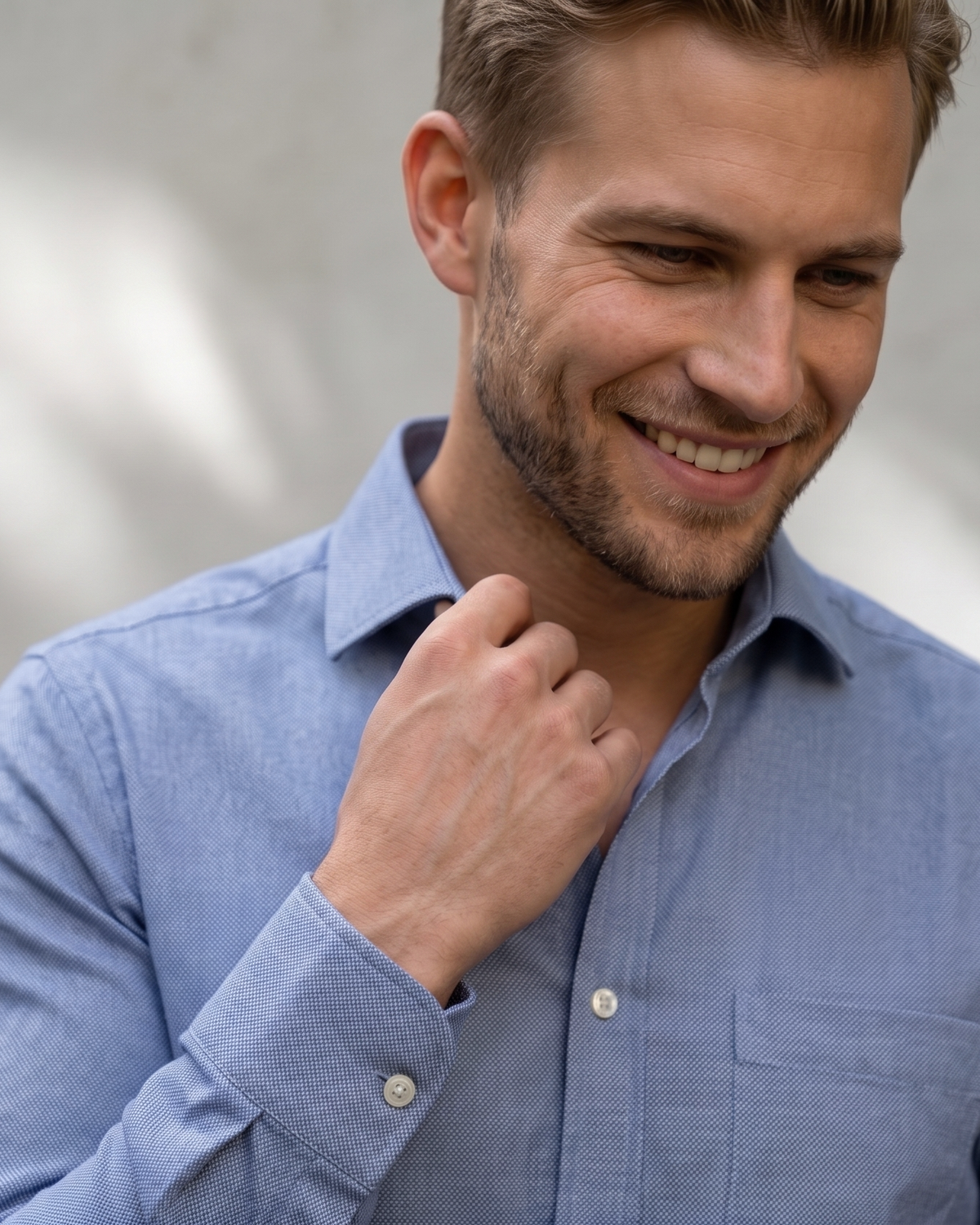 Getzner Dark Blue Royal Oxford Shirt - 2
