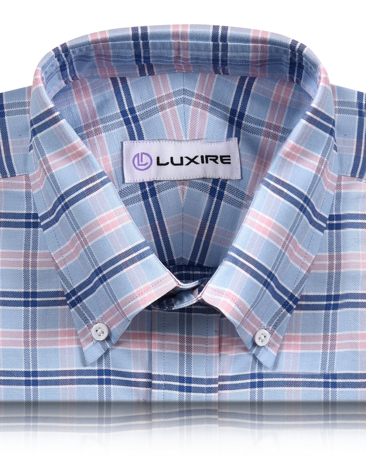 Blue Pink Oxford Tattersall - 2