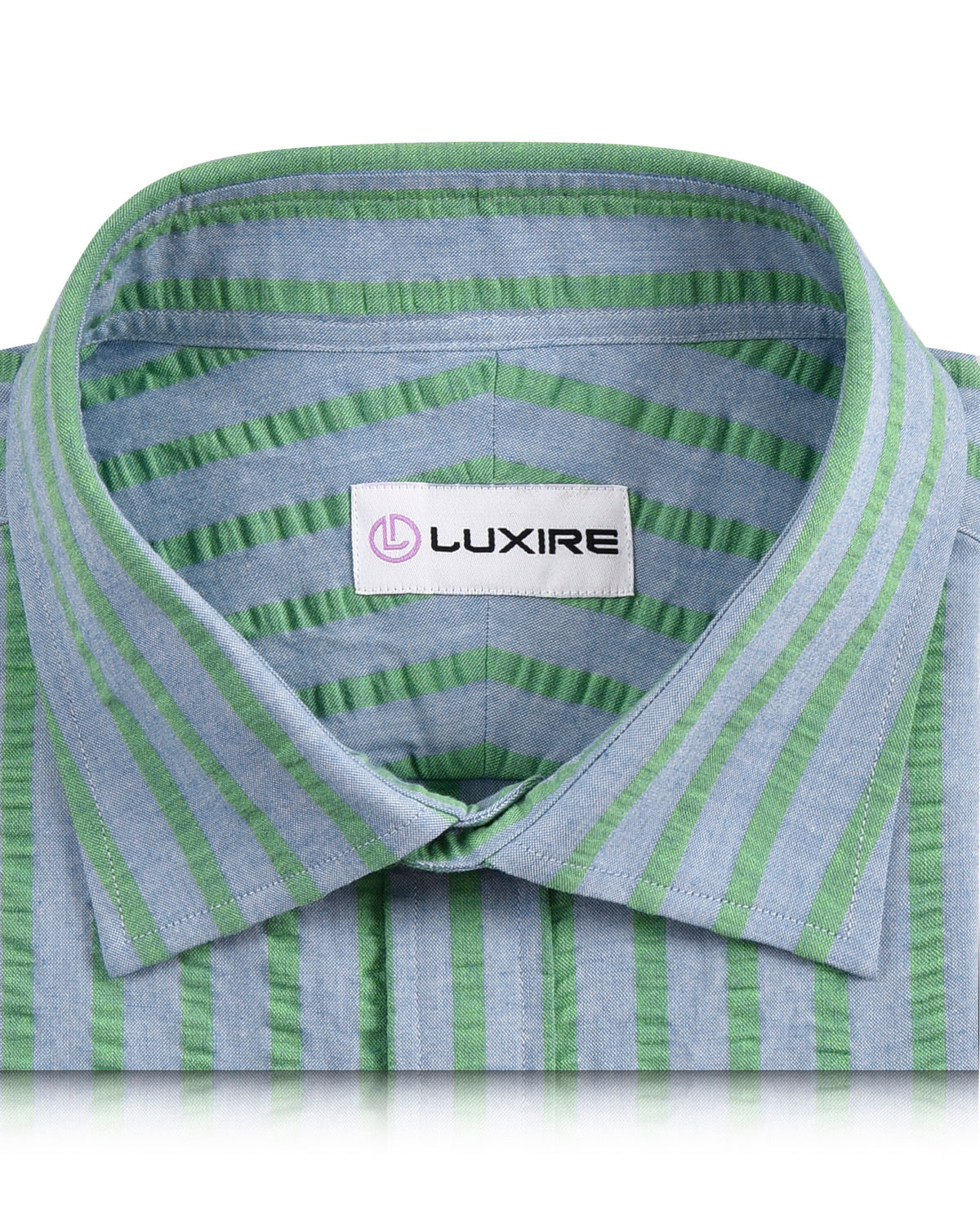 Cotton Blue Green Seersucker - 2