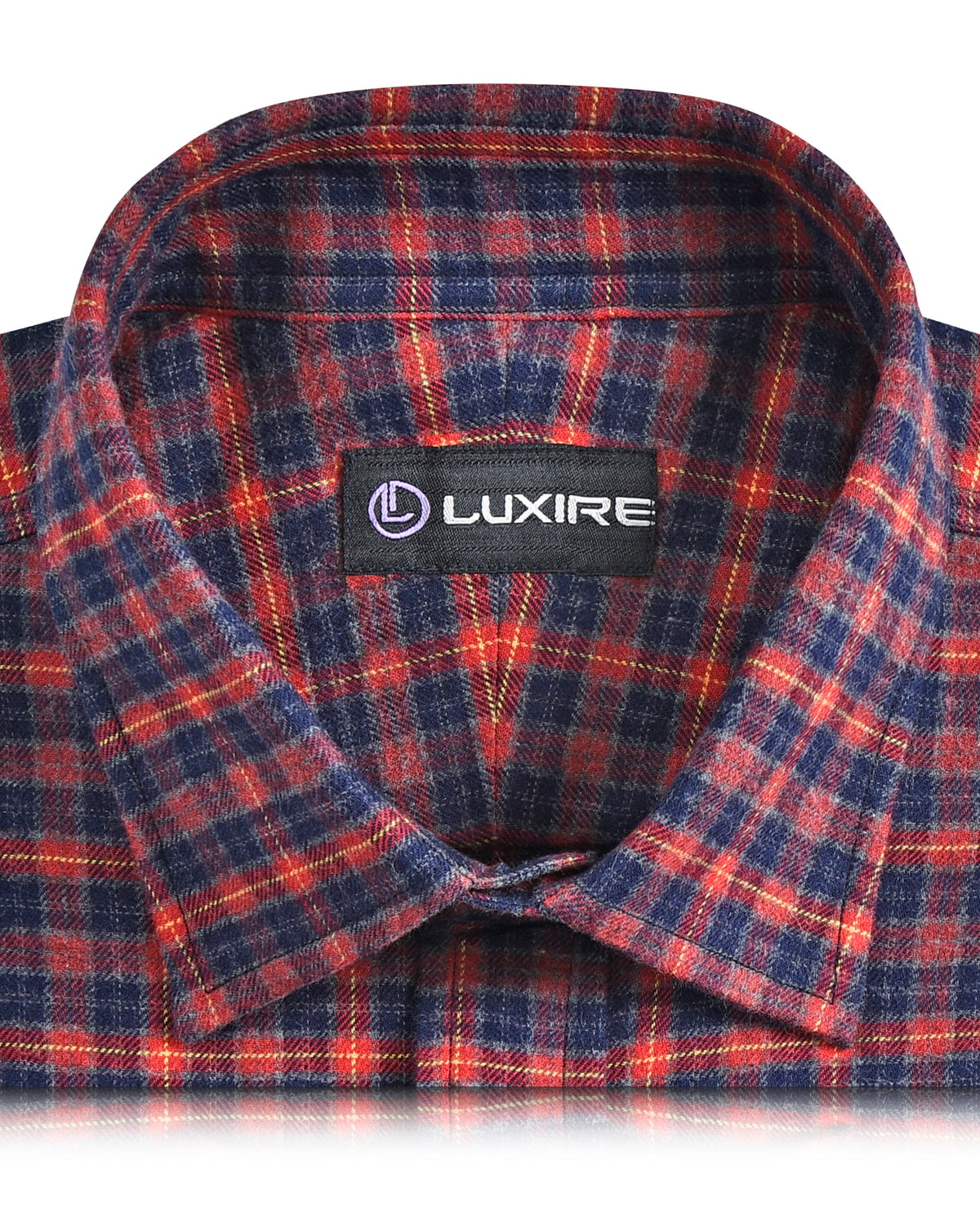 Red Navy Grey Tattersall Work Shirt - 2