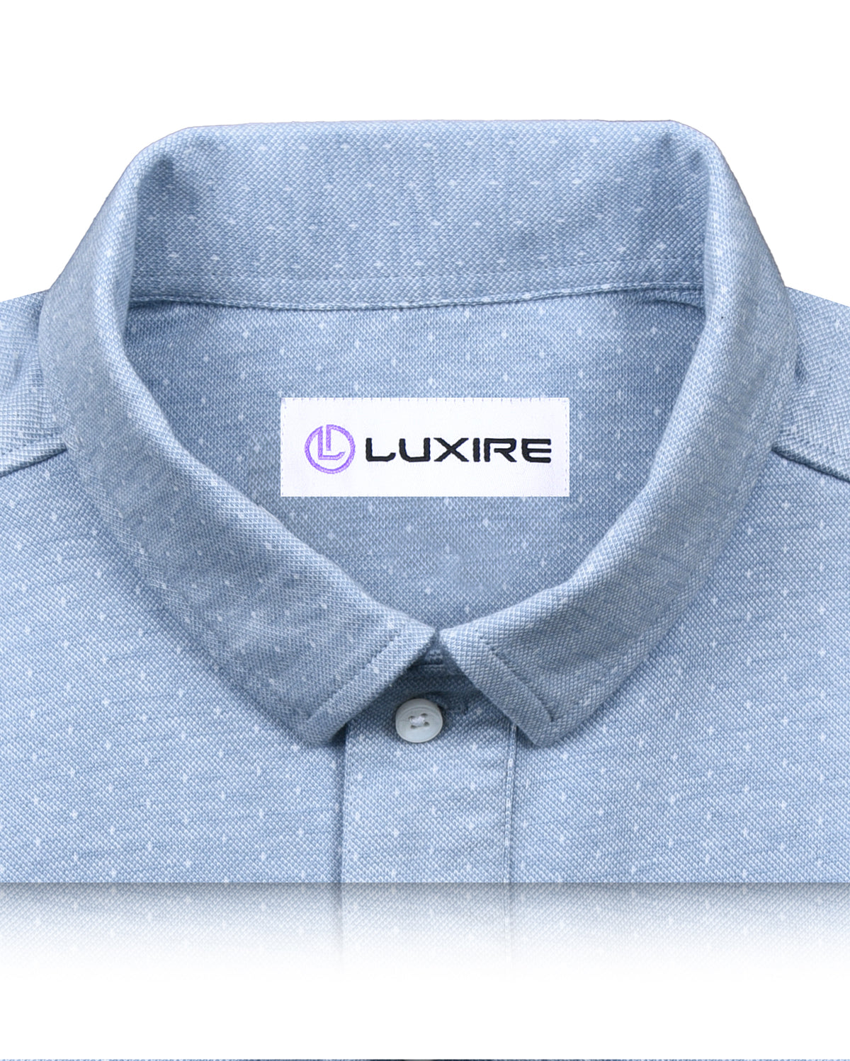 Light Blue Dotted Polo T-Shirt - 2