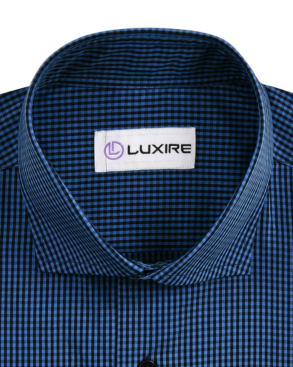 Black and Blue Micro Gingham Checks Shirt - 3