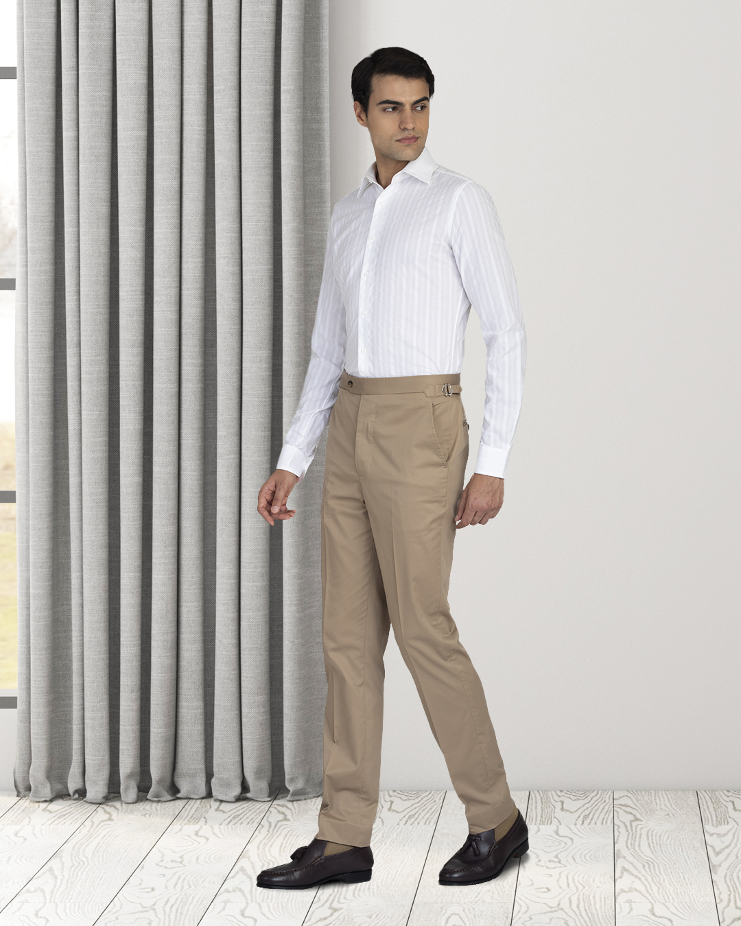 Sand Cotton Dress Pant - 5