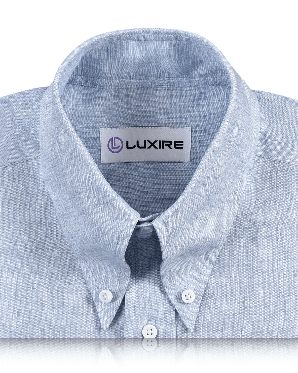 Linen: Pale Blue End on End - 2