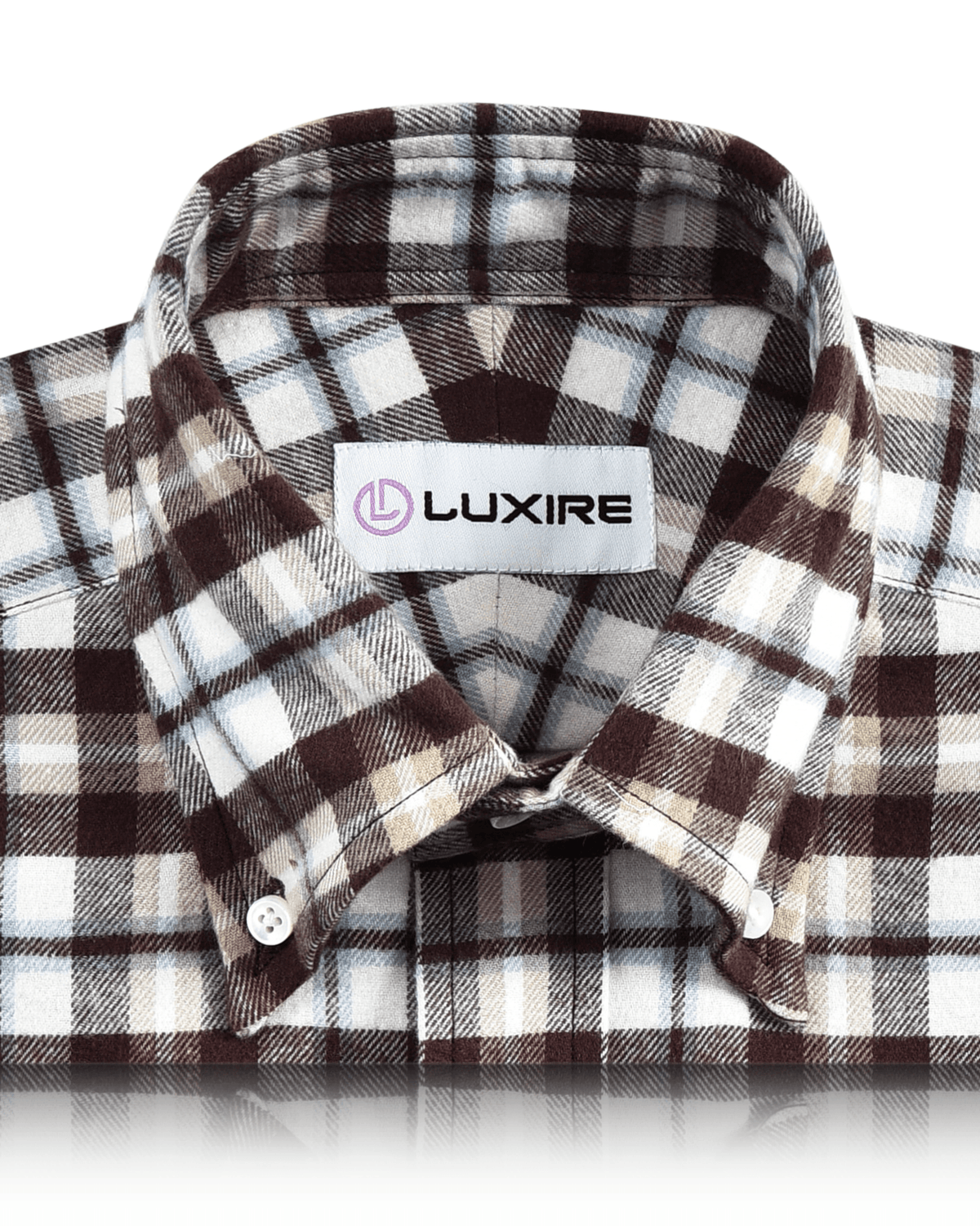 Brown Tan White Twill Flannel - 2