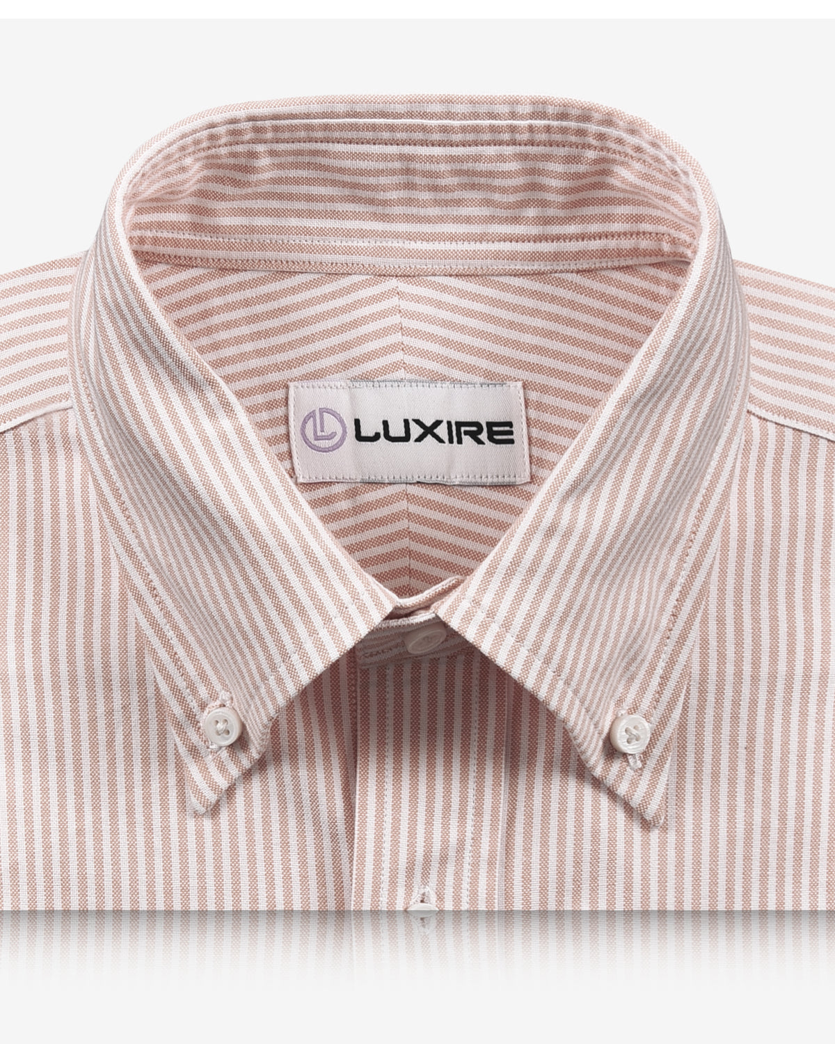 Pale Orange University Stripes Oxford Shirt - 2