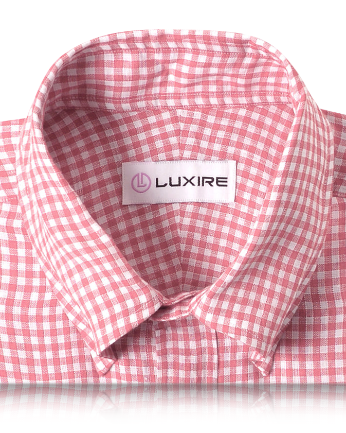 Linen: Salmon Pink Gingham - 2