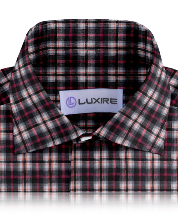 Pink Black White Madras Twill Flannel - 2
