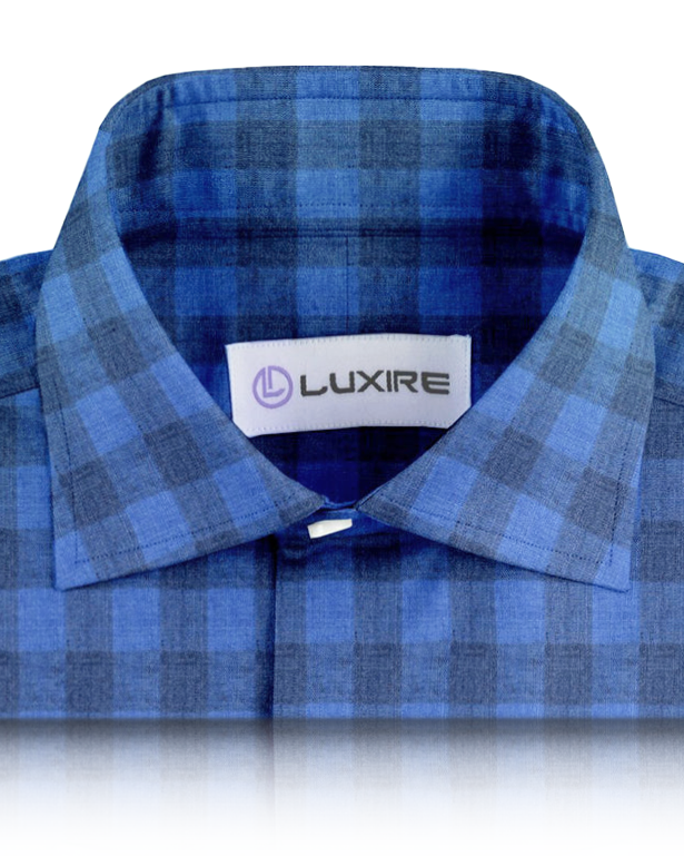 Linen: Shark Blue Casual Gingham - 2