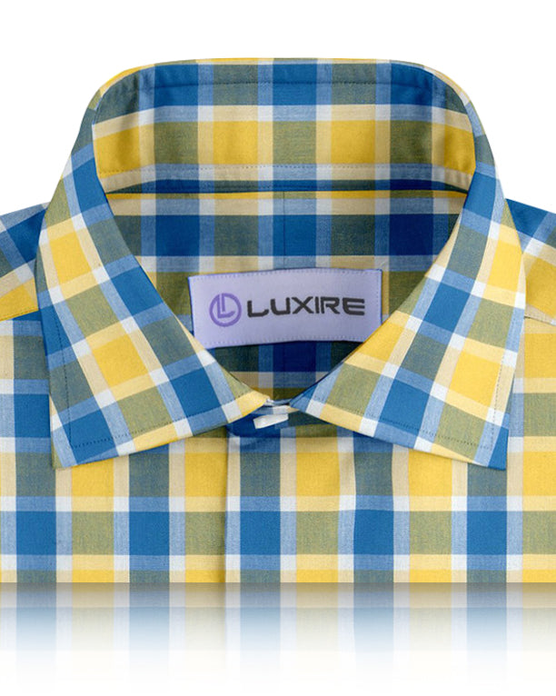 Friday Shirt:Blue Yellow Tattersall - 2
