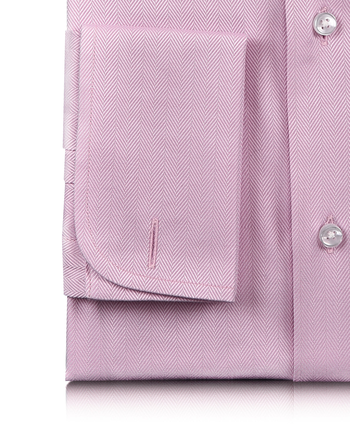 Pink Herringbone Shirt - 3