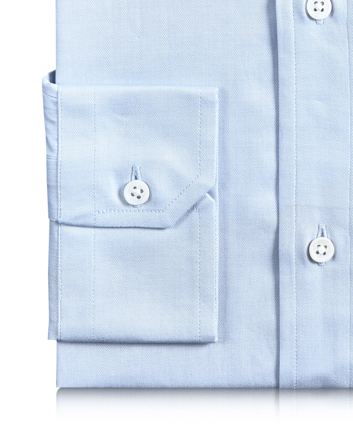 Brembana Light Blue Herringbone Shirt - 3