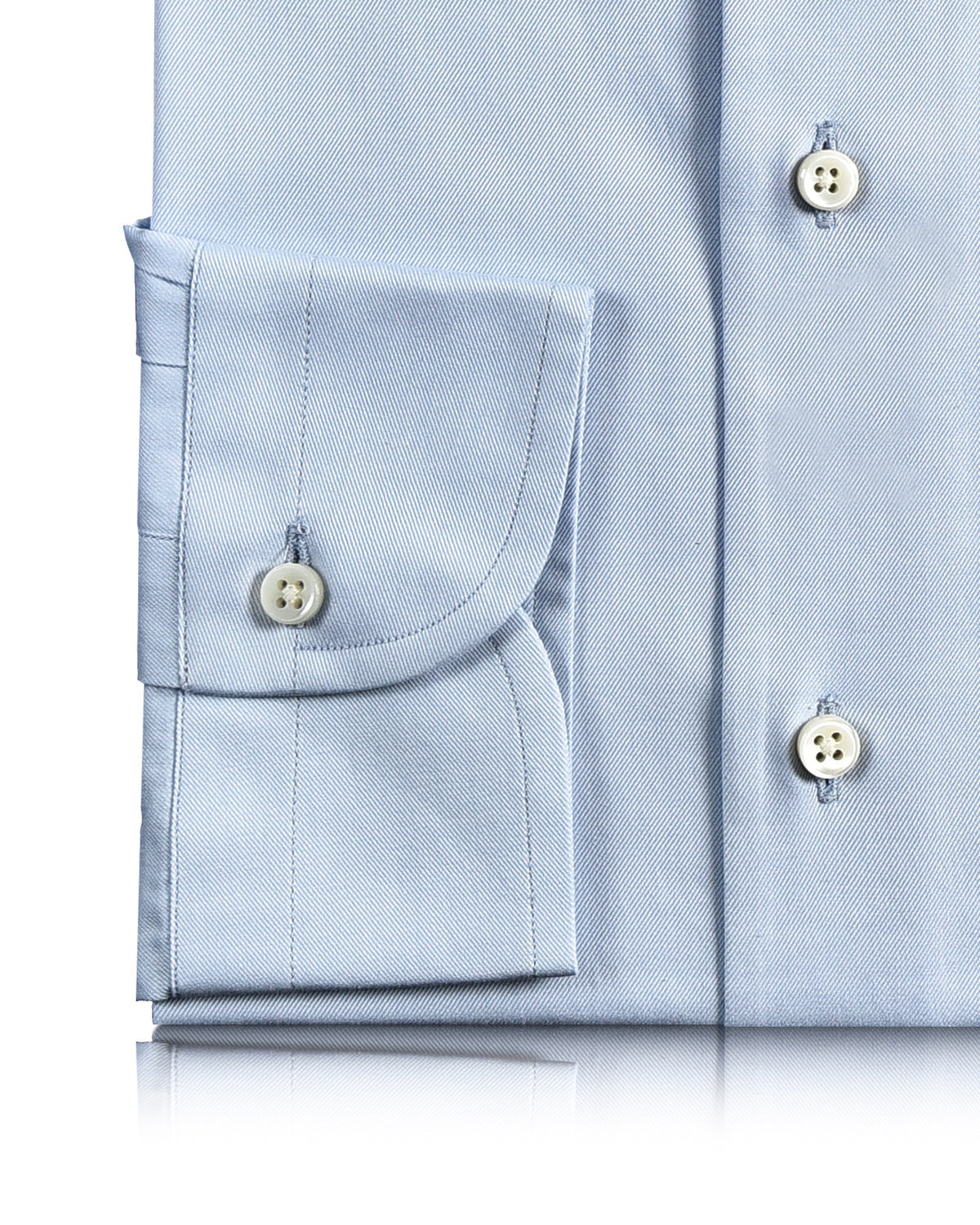 Brembana 2-Ply Giza Pale Blue Twill Shirt - 3