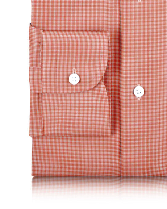 Dutch Orange Mini Checks On White - 3