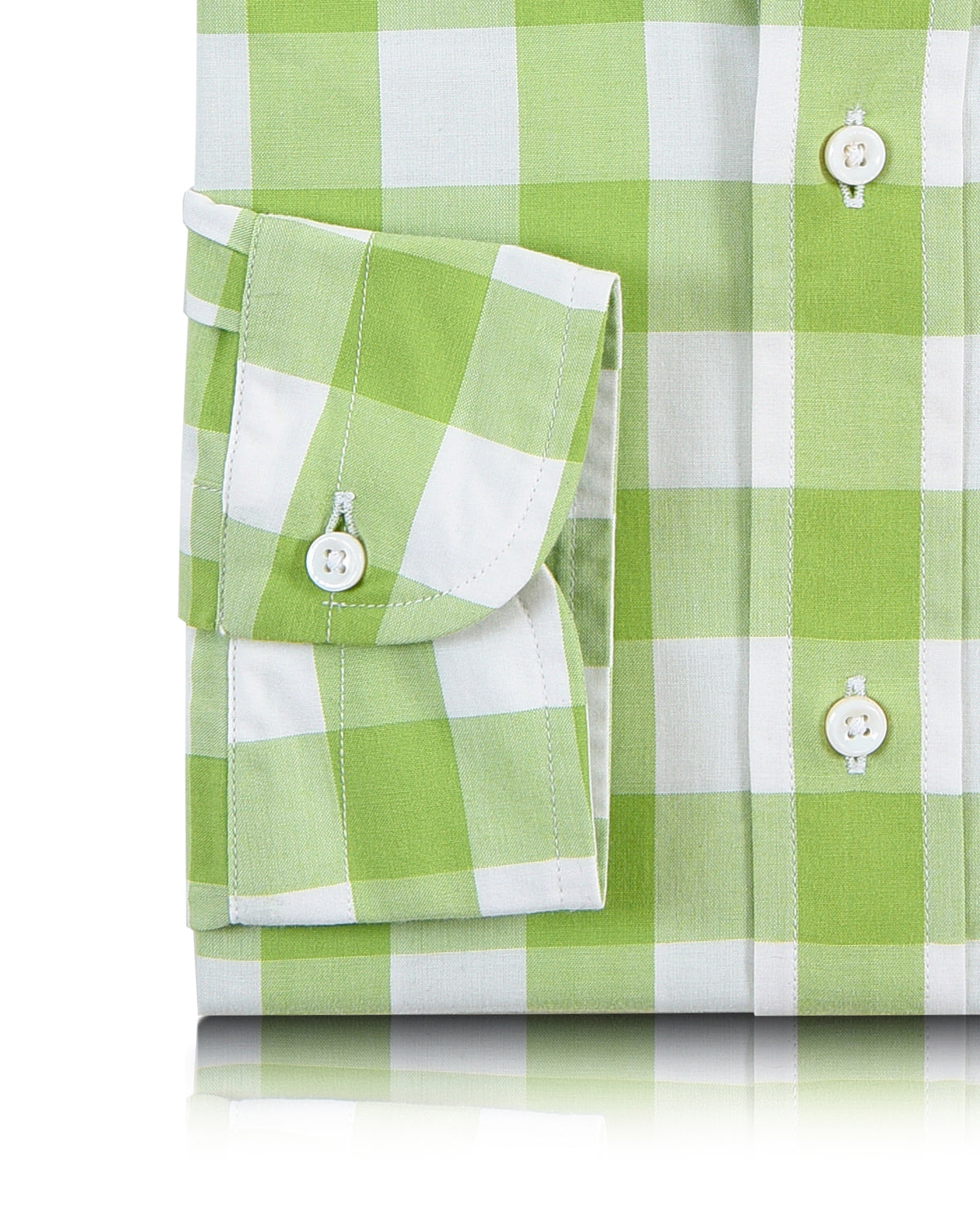 Light Apple Green Windowpane Checks - 3
