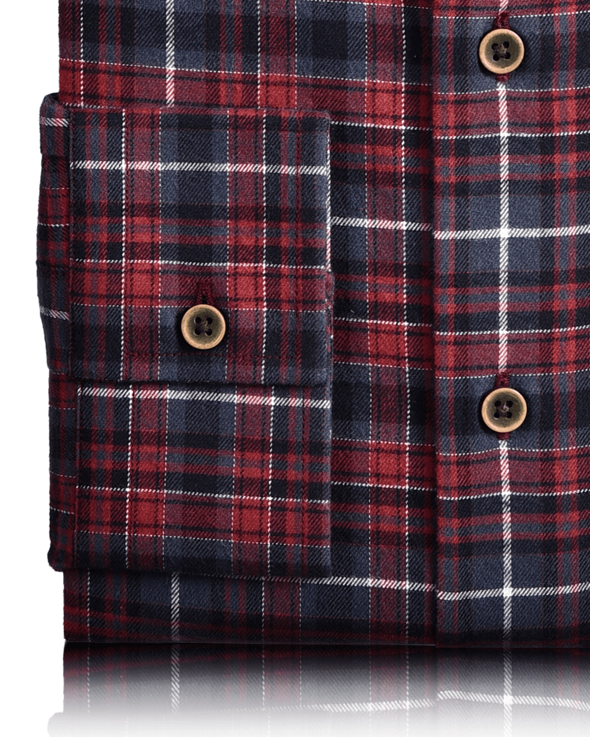Maroon Grey Tattersall Flannel - 3