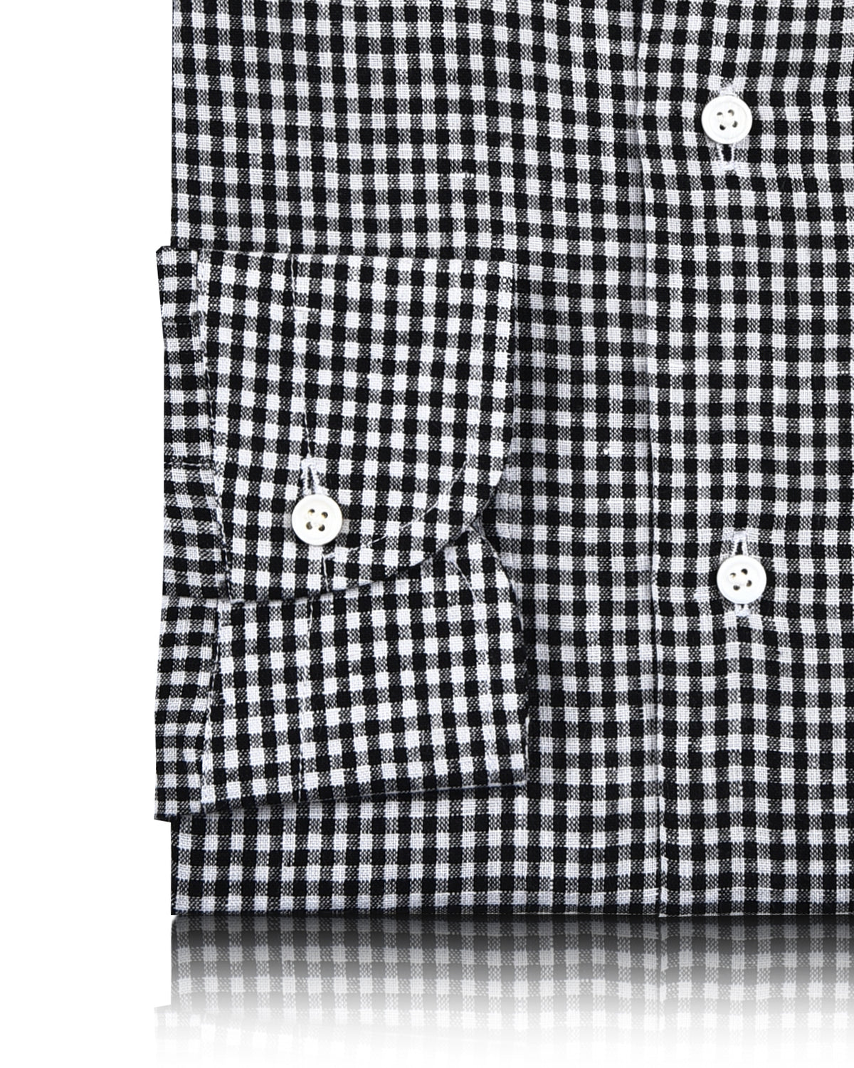 Black White Gingham Linen - 3