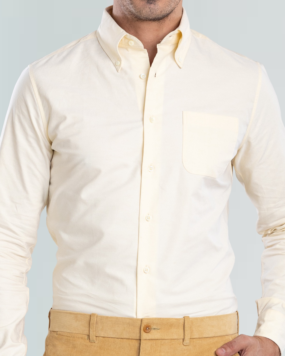 Pale Yellow Oxford Shirt - 1