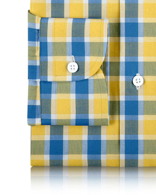 Friday Shirt:Blue Yellow Tattersall - 3