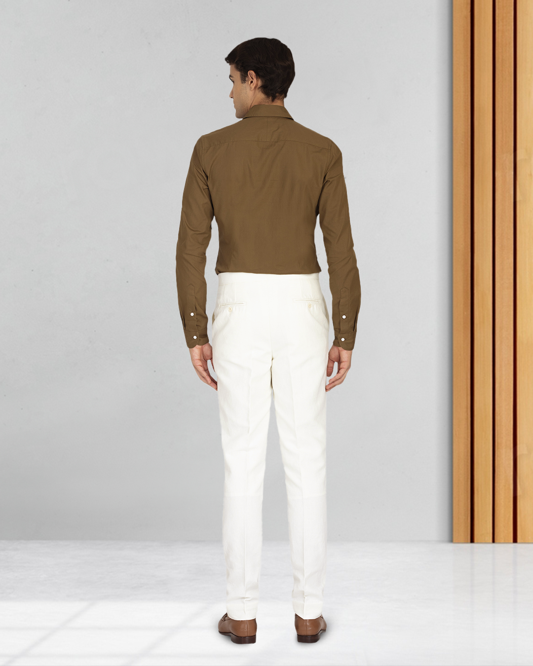 Army Green Casual Chambray - 7