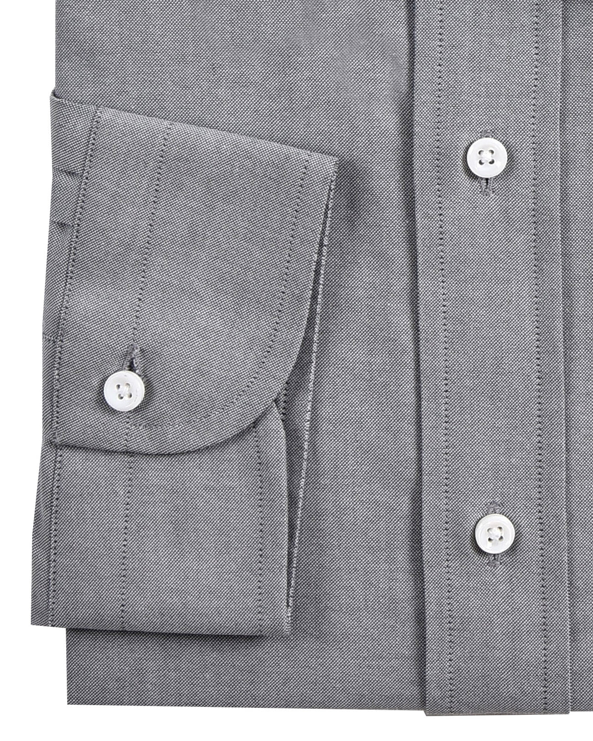 Grey Pinpoint Oxford Dress Shirt - 3