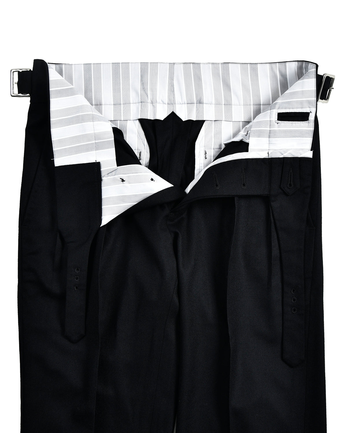 Gurkha Pant in VBC Black Wool Flannel - 4