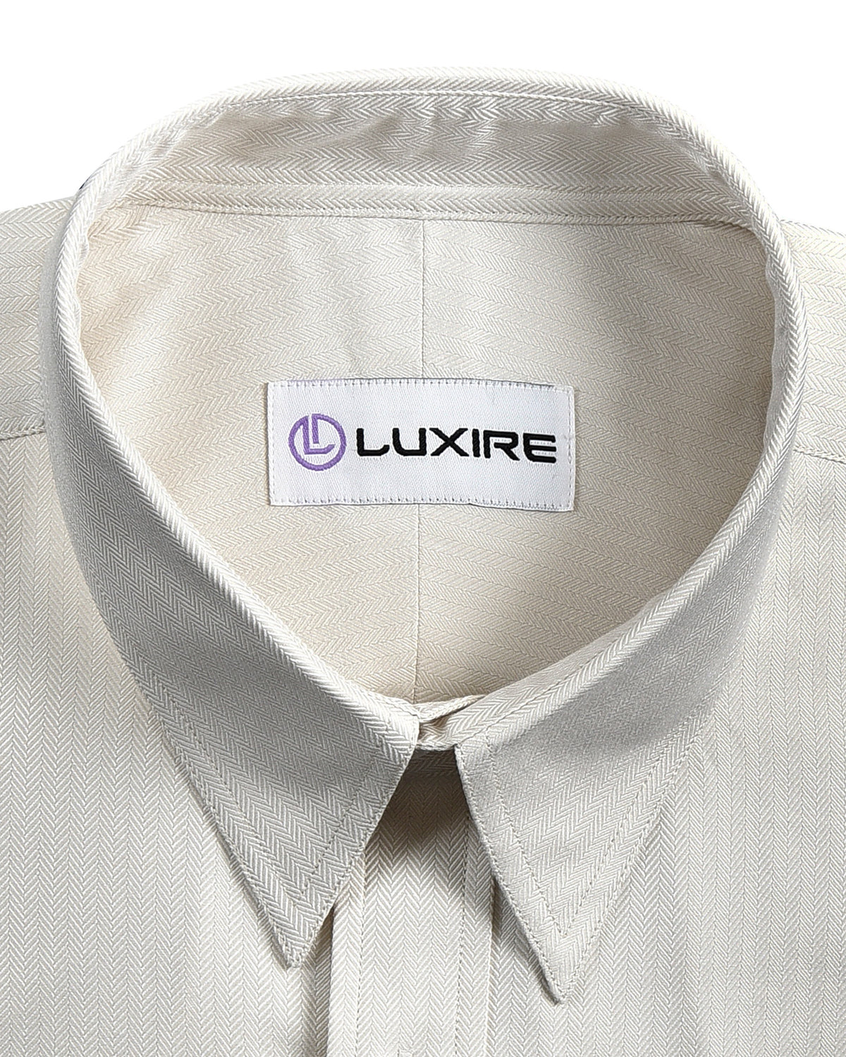 Cream Herringbone Shirt - 2