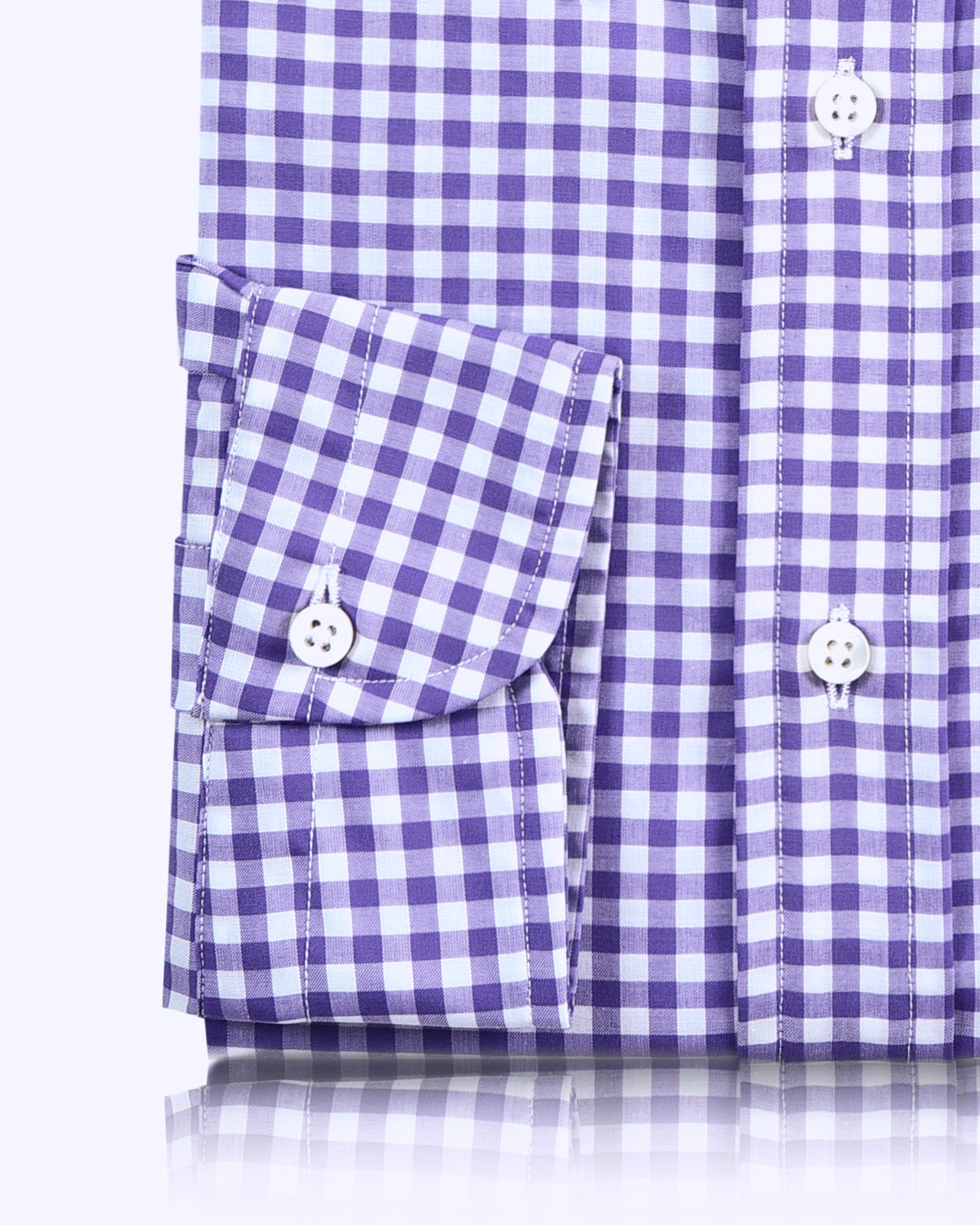Purple Gingham Shirt - 4