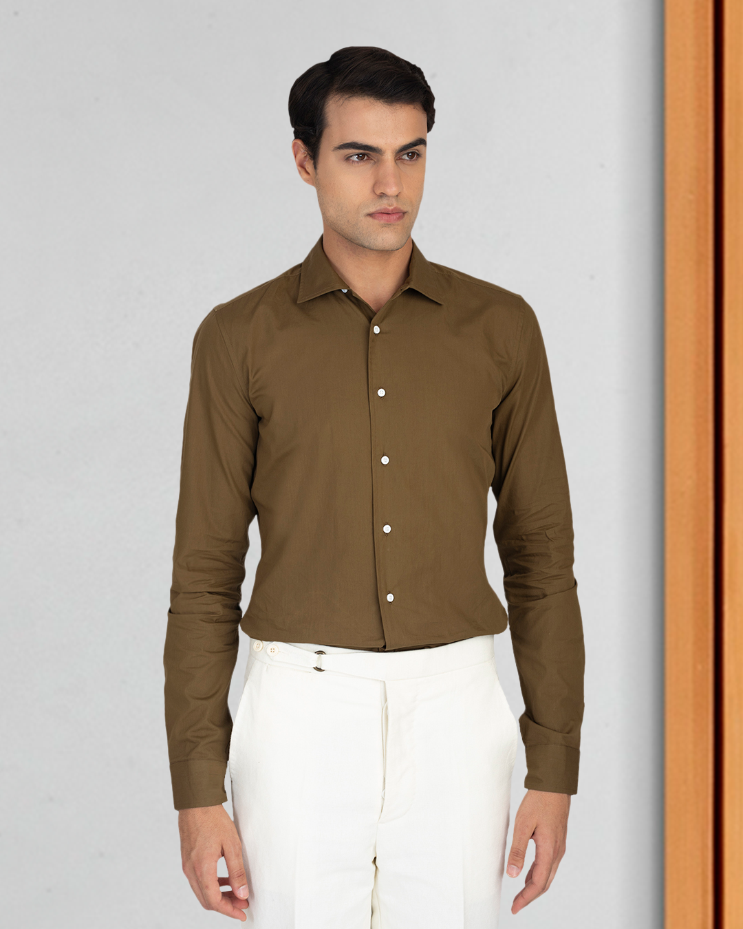 Army Green Casual Chambray - 2