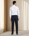 Charcoal Grey Birds Eye Drawstring Pant