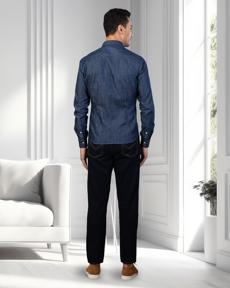 Dark Blue Denim Shirt