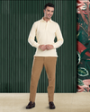 Camel Wool Flannel Pant
