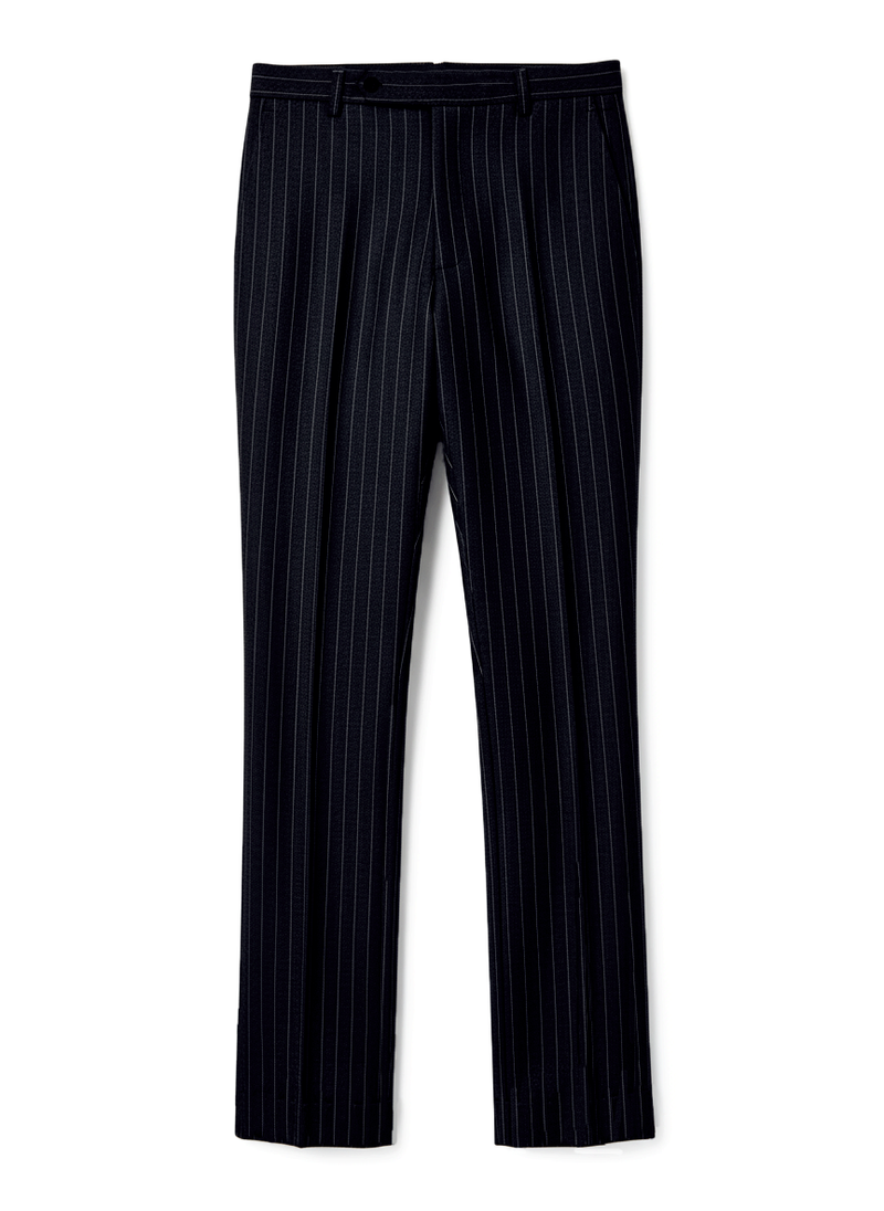 Navy Wool Pinstripes Suit