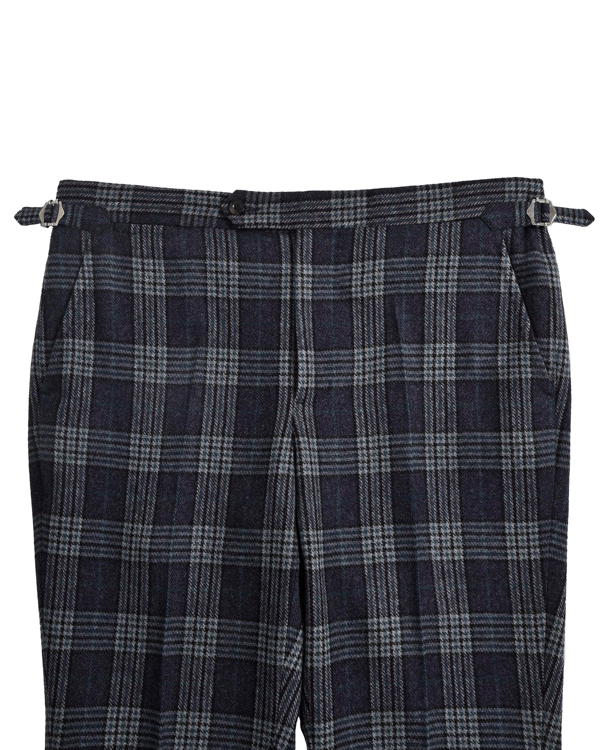 Cerruti Blue Green Wool Plaid Pants - 3