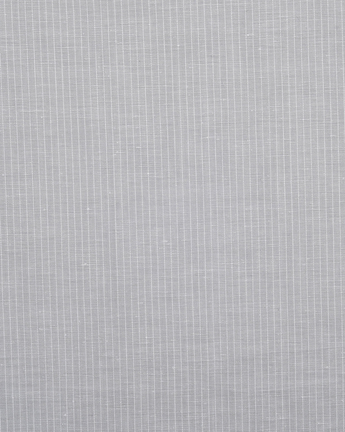 Cotton Linen: White Hairline Stripes On Grey - 4