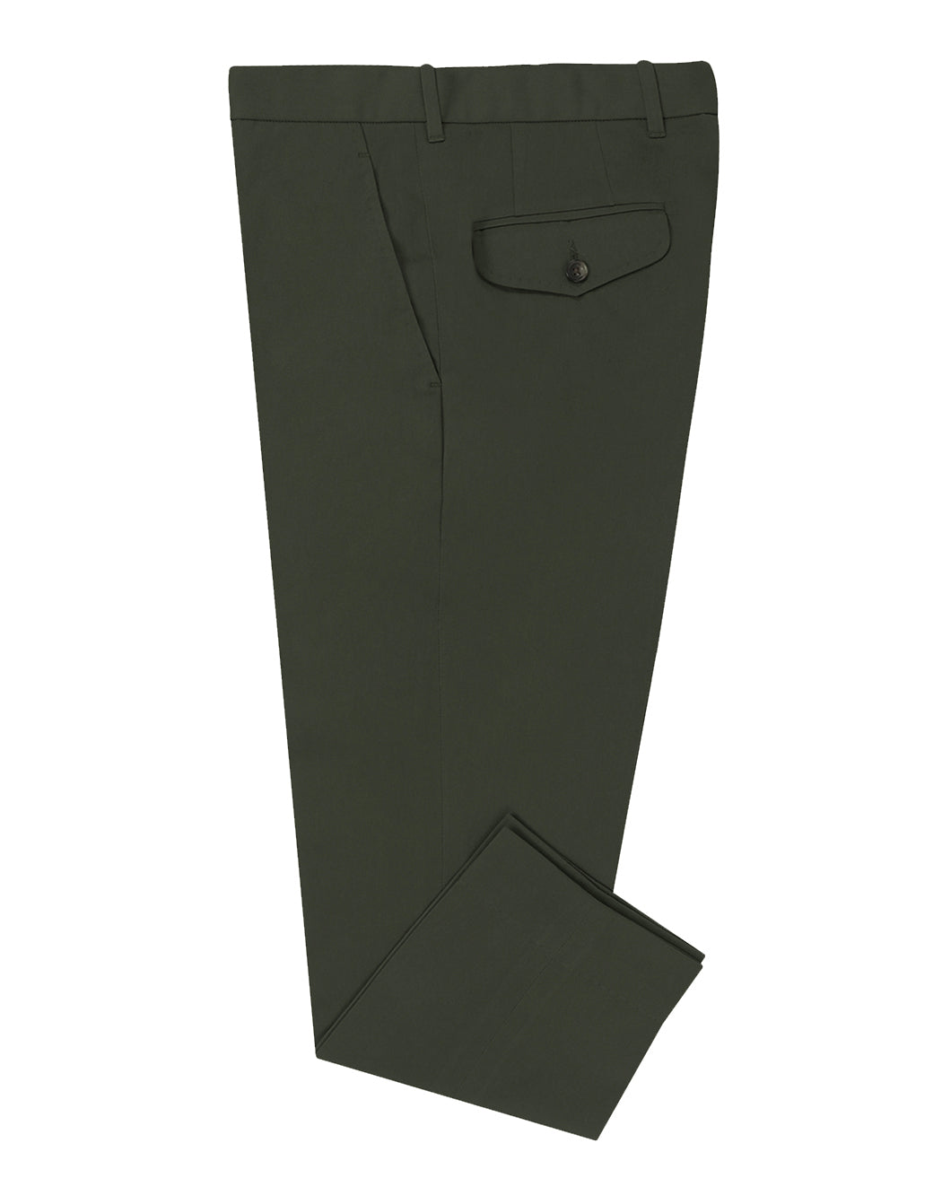 Green Cotton Dress Pant - 1