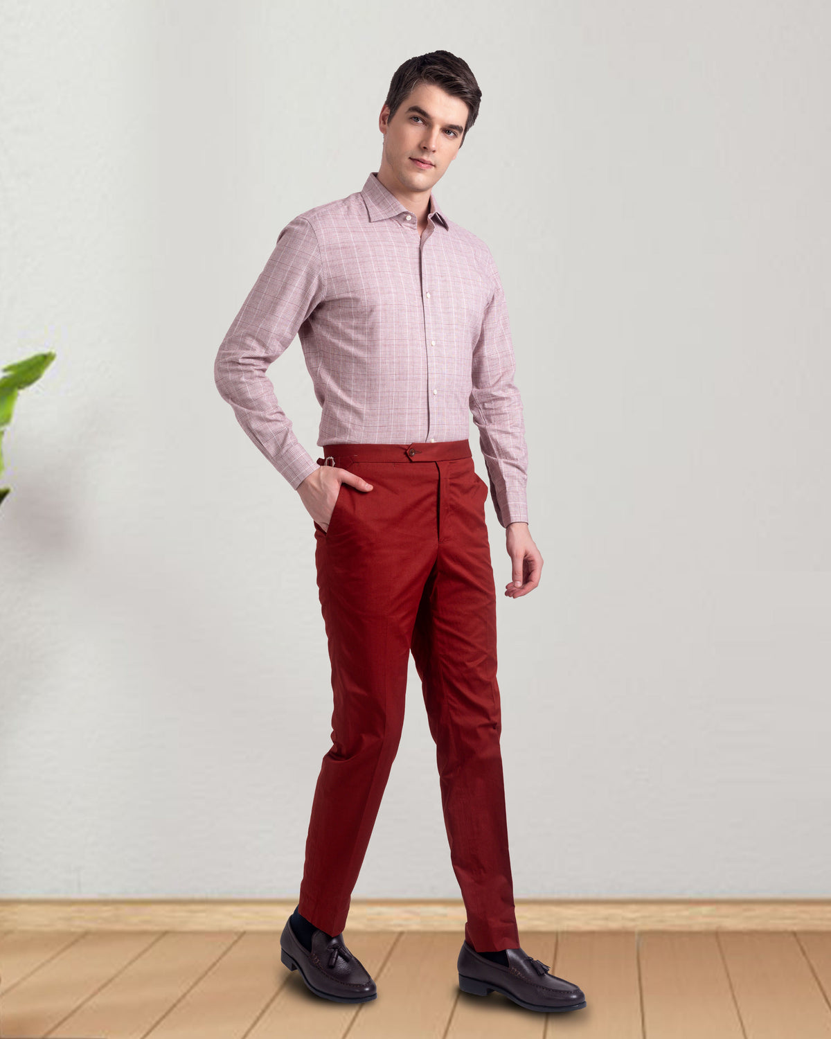 Maroon Prince Of Wales Checks Shirt - 4