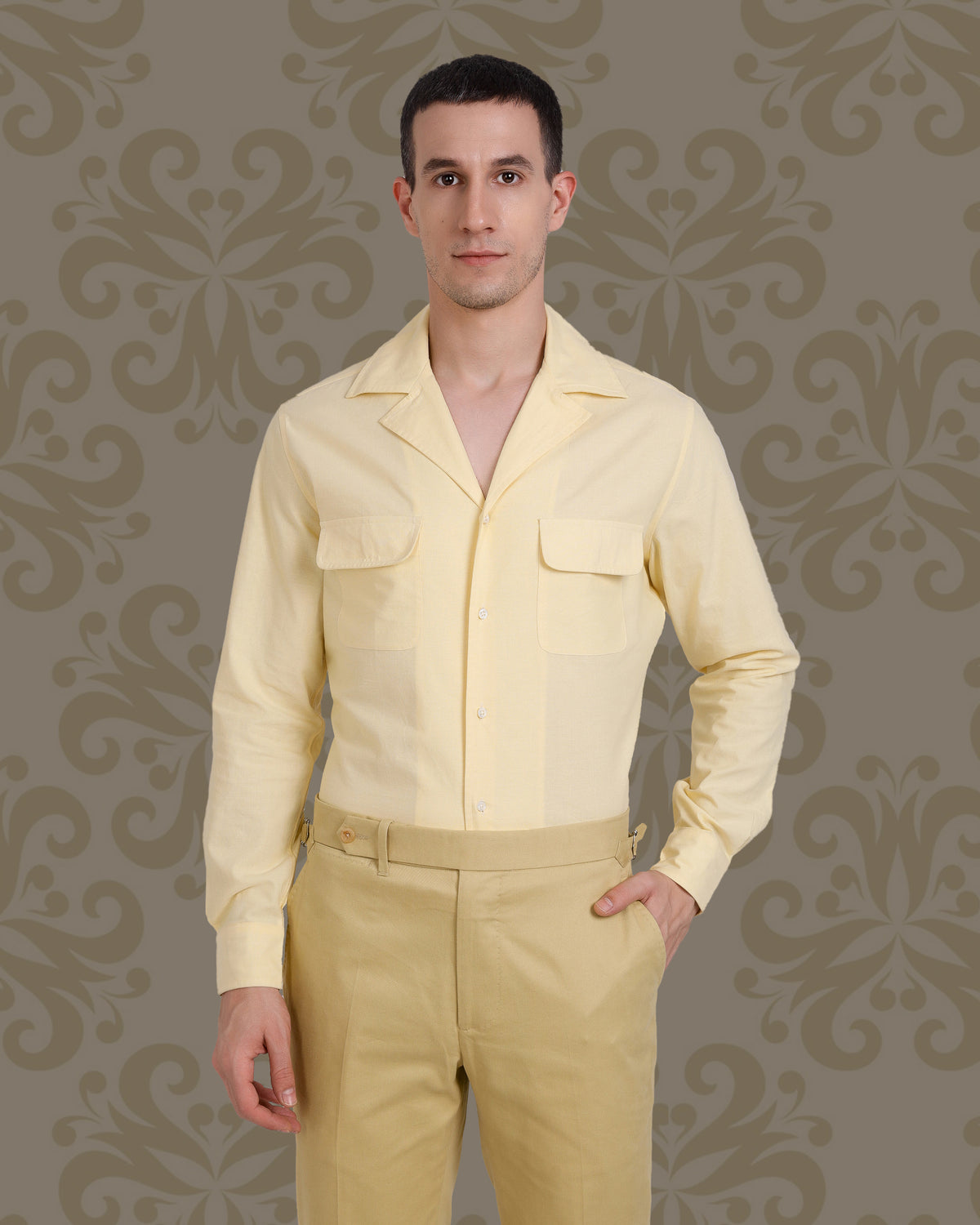 Mellow Mustard Soft Twill Dress Pant - 4