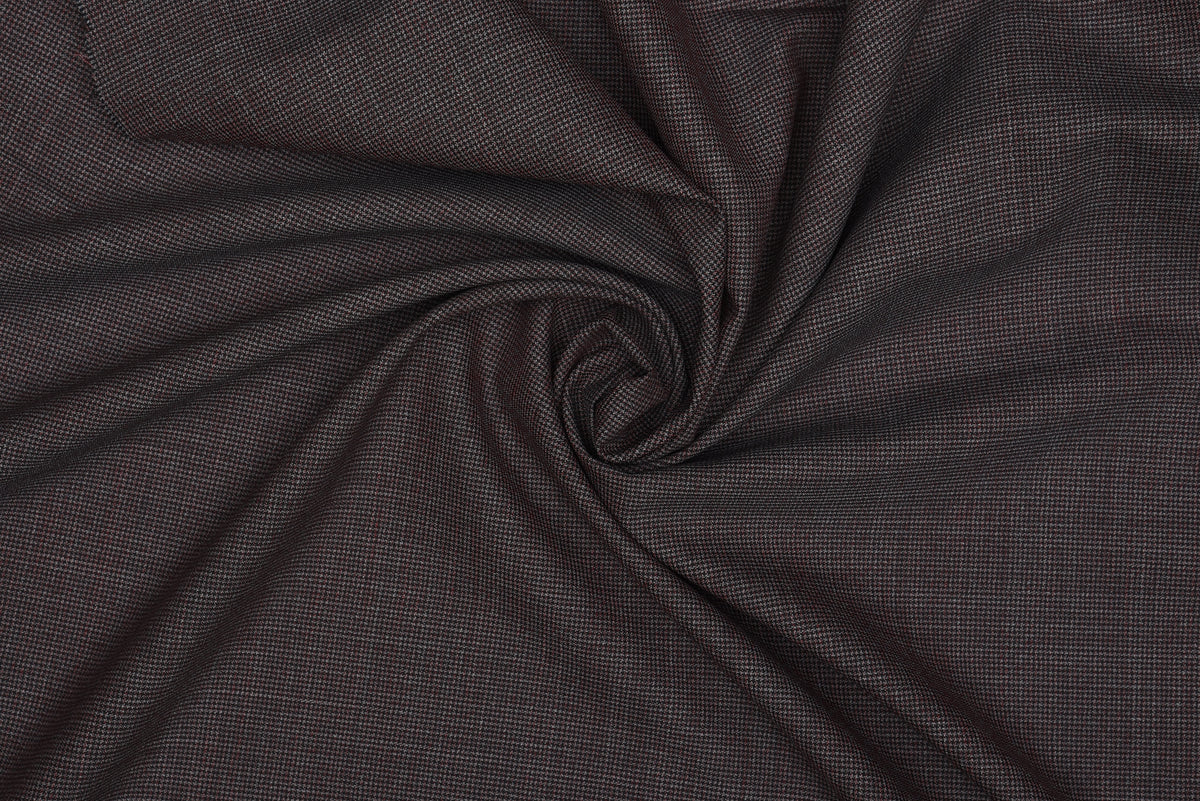 Loro Piana: Maroon Off-white Nailshead - 6