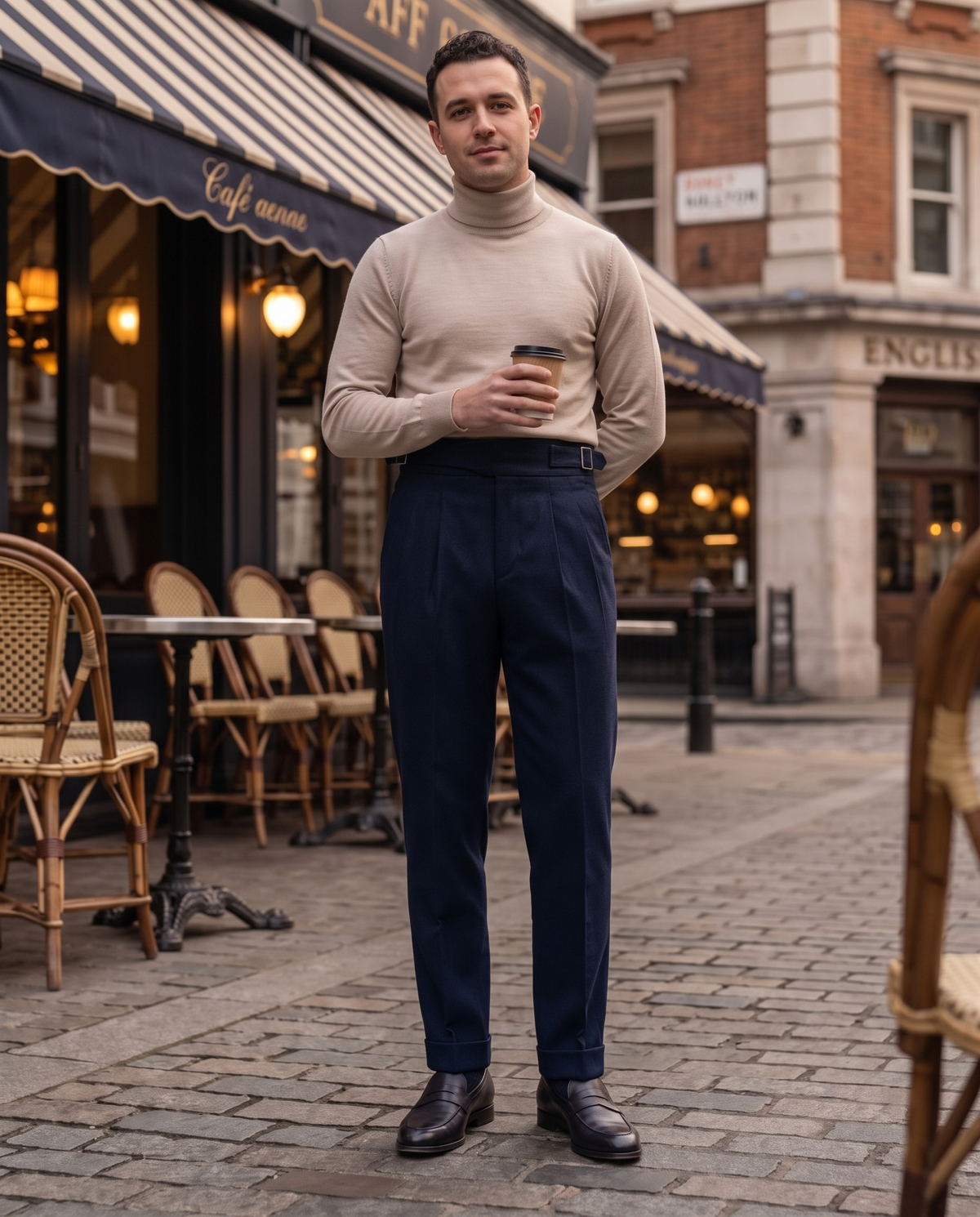 Loro Piana: Blue Mini Checks - 1